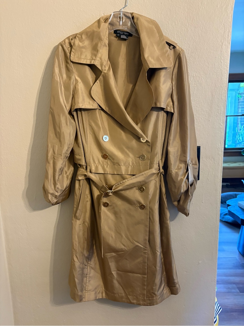 Etcetera Classic Khaki Trench Coat with Waist Tie